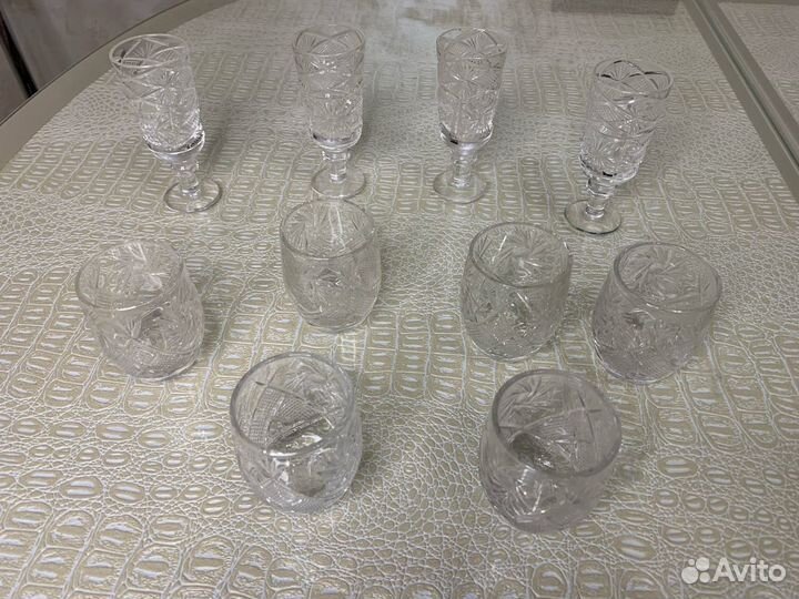 Хрустальные рюмки на ножке СССР