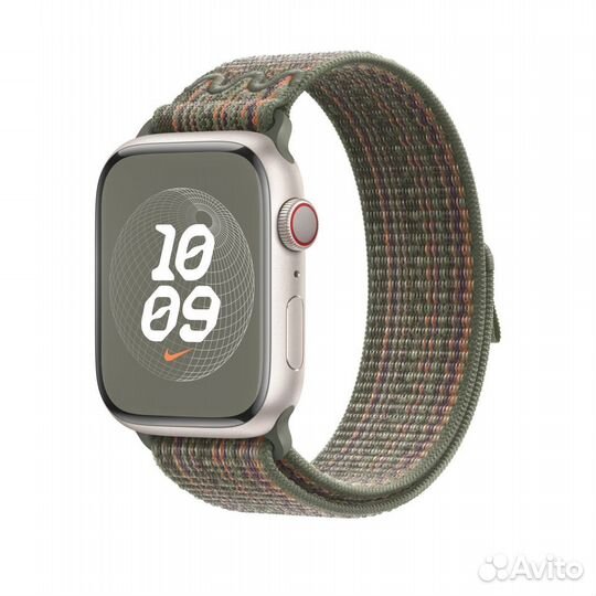 Ремешок Apple Watch 41mm Sequoia/Orange Nike Loop
