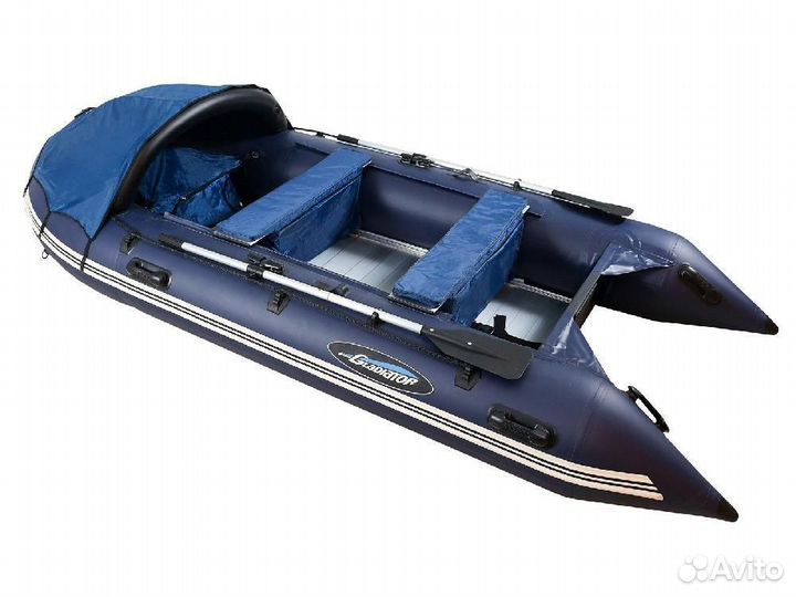 Надувная лодка gladiator D470AL темно-синяя