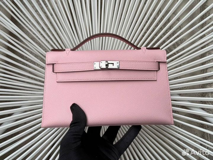 Сумка Hermes Kelly Pochette 22 Rose Sakura