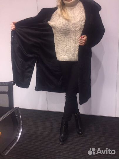 Шуба норковая с капюшоном