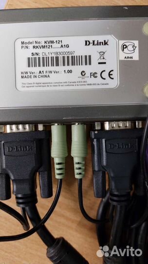 Соединитель 2х пк Свич D-Link KVM-121