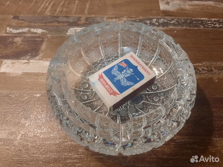 Пепельница, Чехия, хрустальная