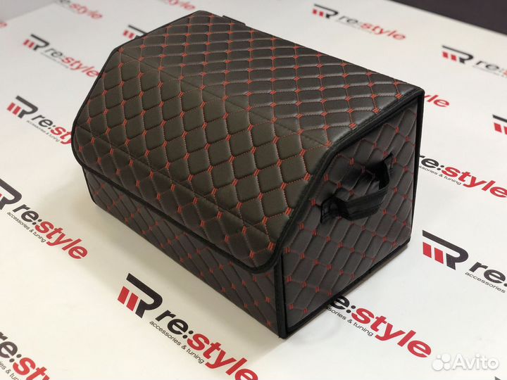 Органайзер средний Черный с красной строчкой