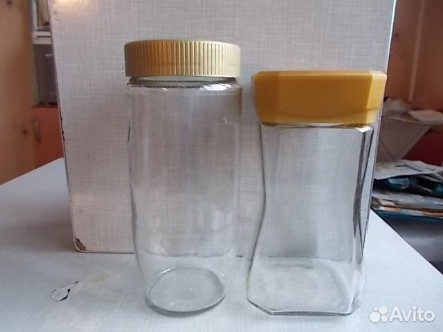 Банки из-под кофе с крышками Стекло 4 шт