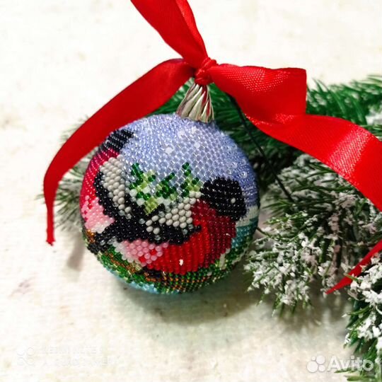 Елочный шар ручной работы
