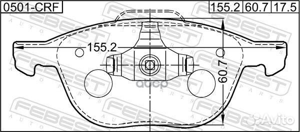 Колодки тормозные передние (mazda 3 BK 2003-200