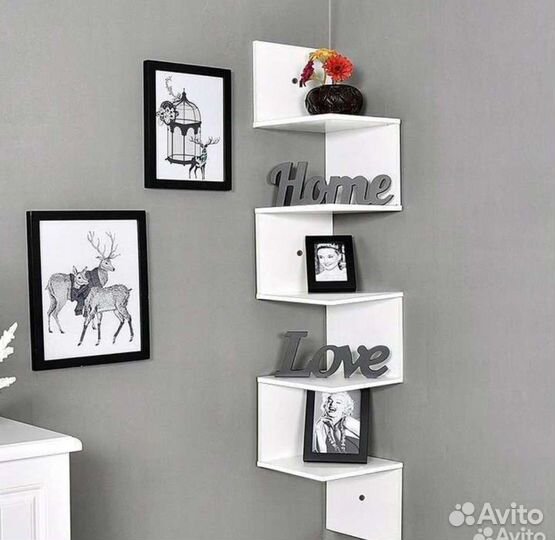 Полка настенная угловая