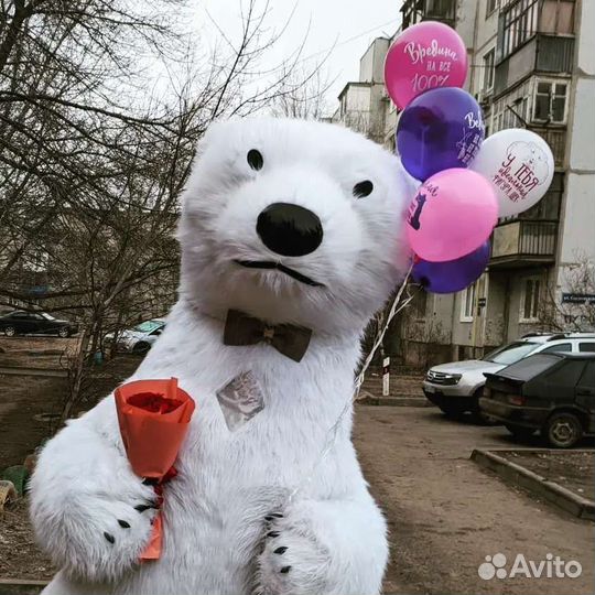 Белый мишка Снежок