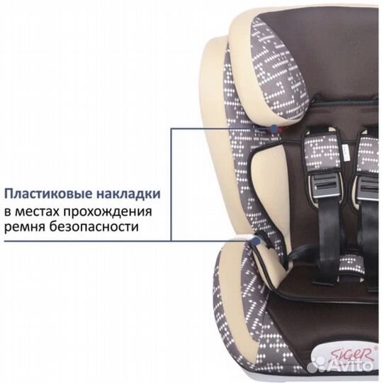 Детское автокресло 9 до 36 кг Siger индиго isofix