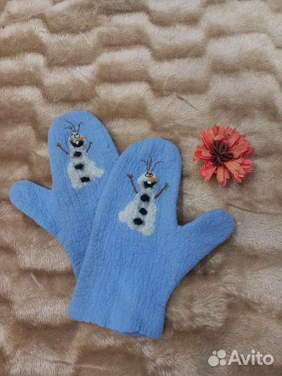 Варежки валяные