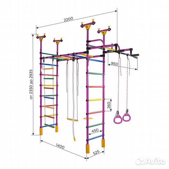 Спортивный комплекс (Шведская стенка) Слоненок