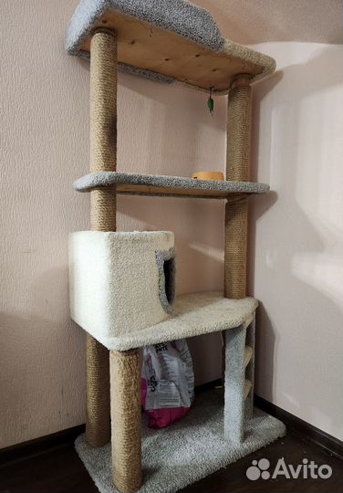 Когтеточка домик для кошки бу с когтеточкой