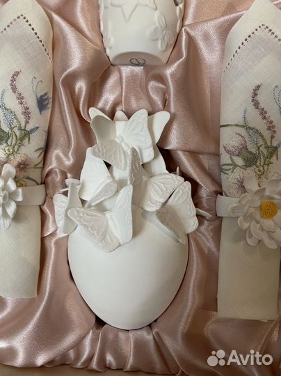 Керамический набор ручной работы ваза салфетницы