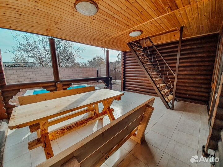 Баня на дровах с басейном