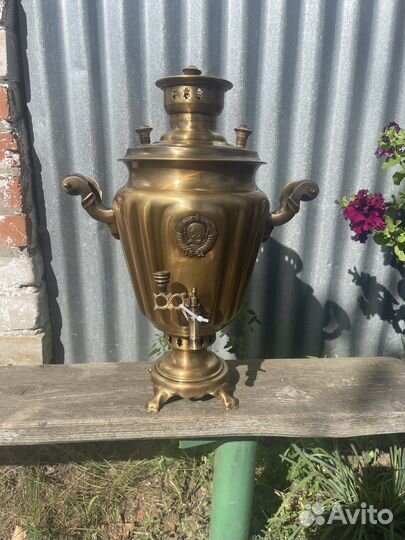 Самовар герб, патина