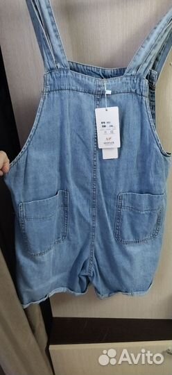 Женские шорты с лямками новые
