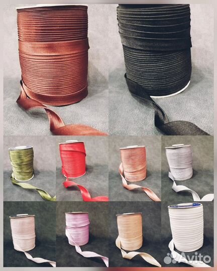 Косая бейка атласная