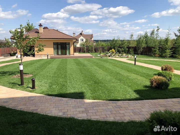 Рулонный газон от производителя под ключ