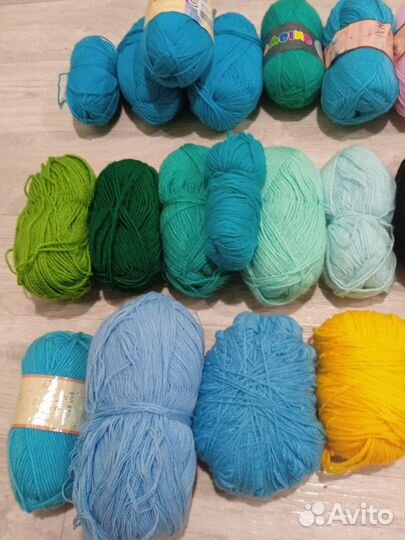 Пряжа новая и б/у пакетом