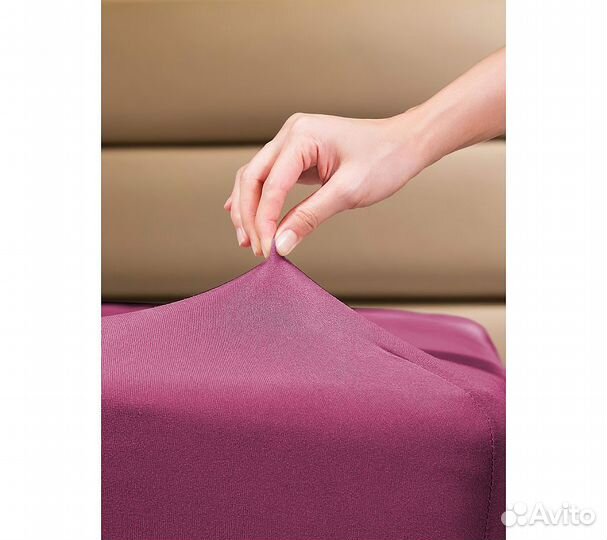 Простынь GoodNight Трикотаж 160х200х20 Бордо на ре