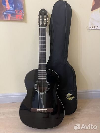 Классическая гитара yamaha c40, подставка,тюнер