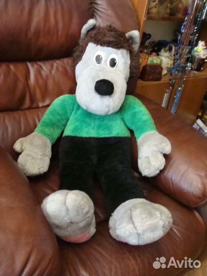 Винтажная большая игрушка волк 