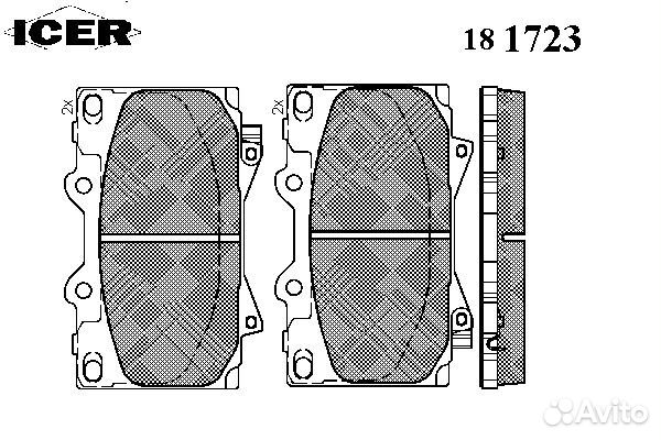 Icer 181723 Комплект тормозных колодок дисковых