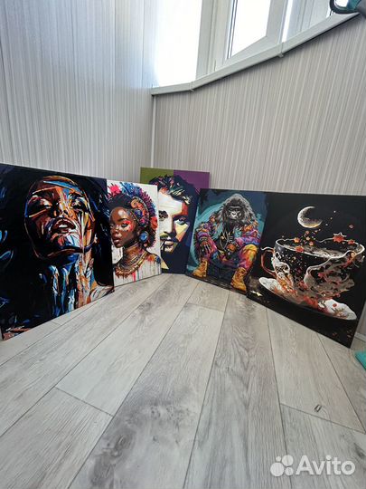 Готовые картины по номерам на подрамнике