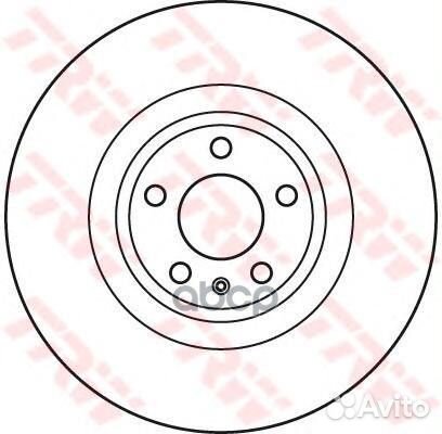 Торм.диск пер.вент.347x30 5 отв. DF4695S TRW