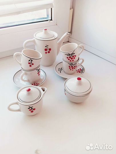 Детская посудка, сервиз Рябинка