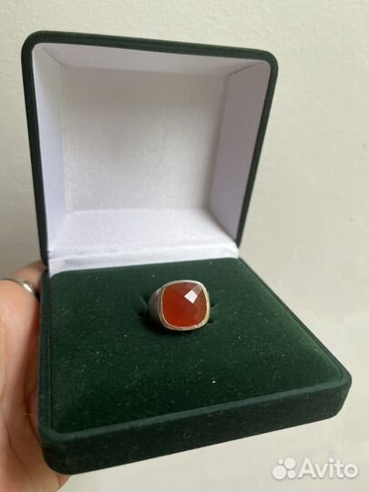 Мужское кольцо печатка серебро