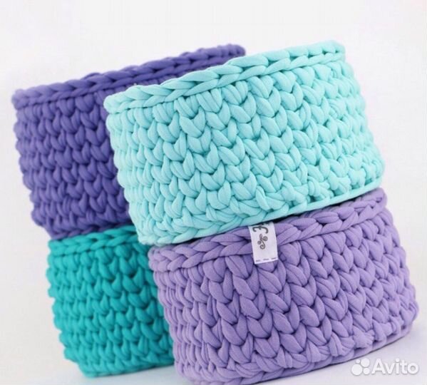 Вязанные корзины