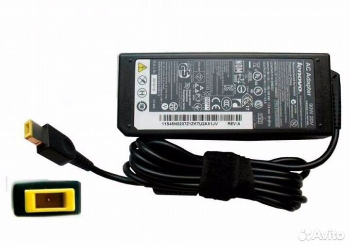 Блок питания Lenovo 20v 2.25a, плоский (адаптер)
