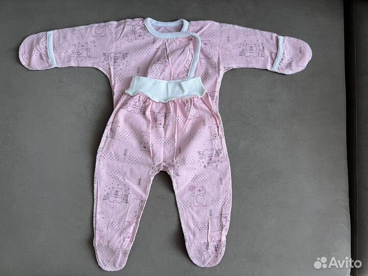 Ползунки и распашонки 56 62 для девочки