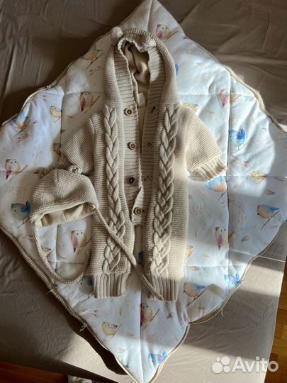 Конверт одеяло на выписку осень-зима 62