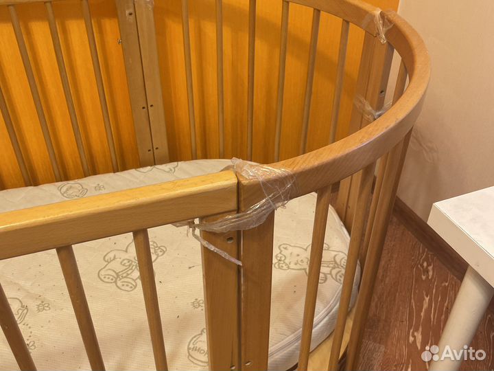 Детская кроватка трансформер круглая