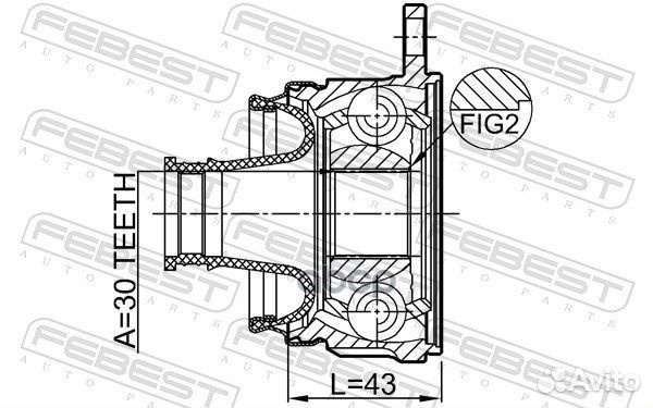 Шрус карданного вала 30X mitsubishi pajero/mont