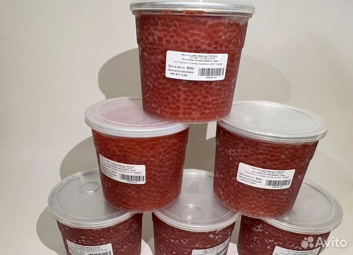 Красная икра горбуши 2022г в наличии 0,5 кг