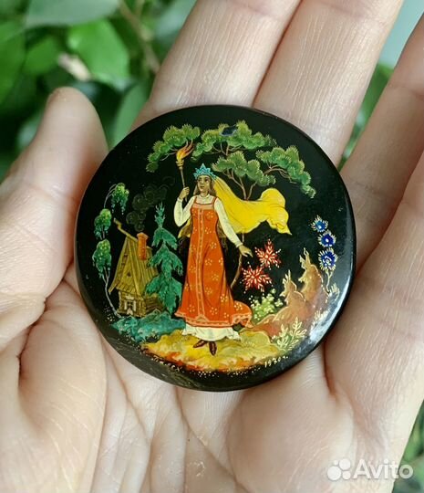 Броши ручная роспись-Палех 70-х и другие