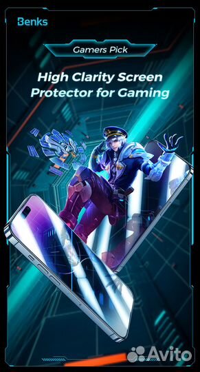 Benks Стекло iPhone 13 Pro Max, 14 Plus Матовое