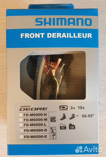 Передний переключатель Deore 3x10 FD-M6000-D