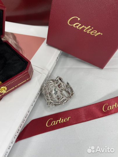 Cartier panthere кольцо бриллианты изумруды