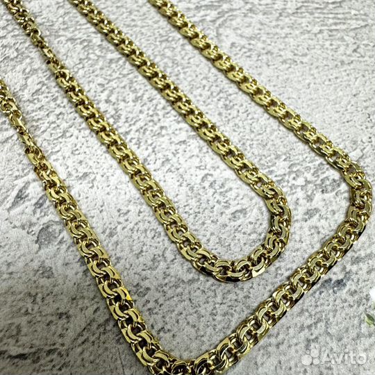 Новая золотая цепь Бисмарк, 585 пр, 50 см
