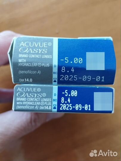 Линзы Acuvue oasys -5,0