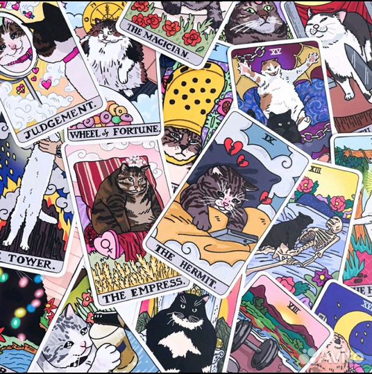 Cat mems tarot. Таро кошачьих мемов. Оригинал