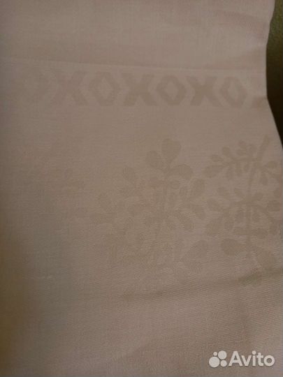 Ткань лен СССР на скатерти, салфетки