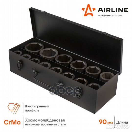 Набор головок ударн. 1 90мм 14пр. (22,24,27,30