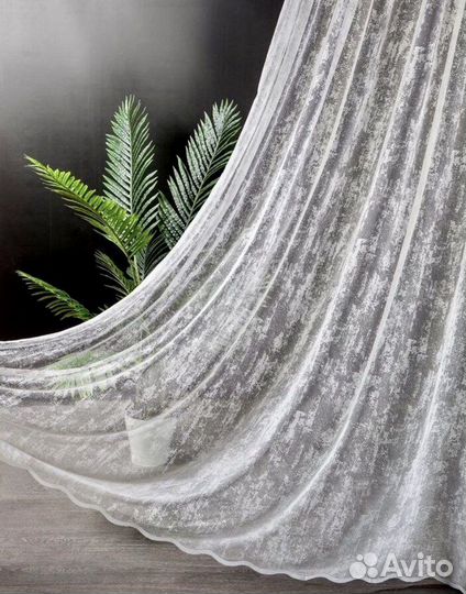 Тюль мрамор