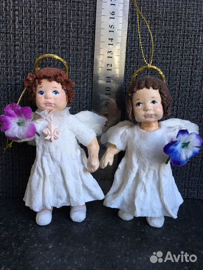 Елочные игрушки из ваты. Handmade